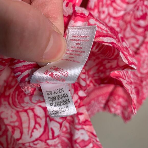 Oscar de la Renta Pink Label Pink Button Down Pajama Top Size XL - Picture 9 of 12